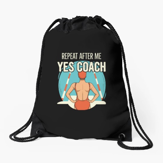 Swim Coaching Quote For A Swim Teacher Drawstring Bags