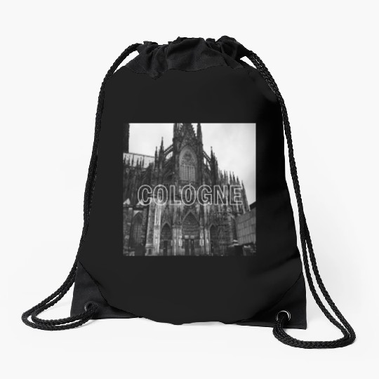 Cologne historical cathedral church in germany Drawstring Bags