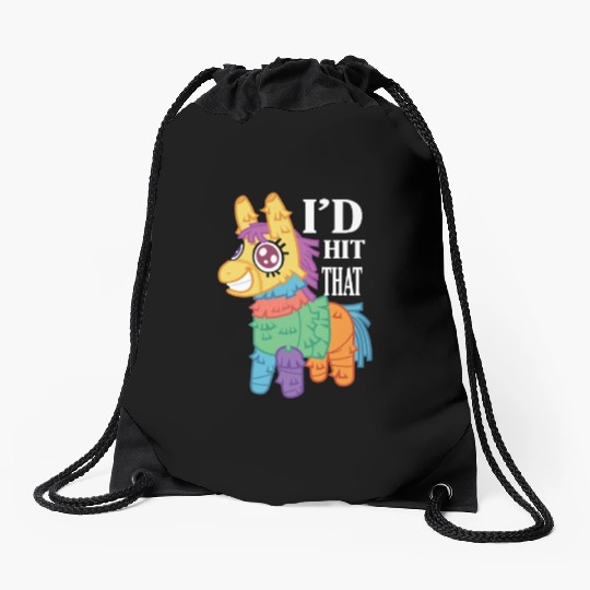 I'd Hit That Pinata Cinco de Mayo Party Drawstring Bags