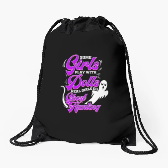 Ghost Hunting Girls Ghost Hunter Paranormal Drawstring Bags