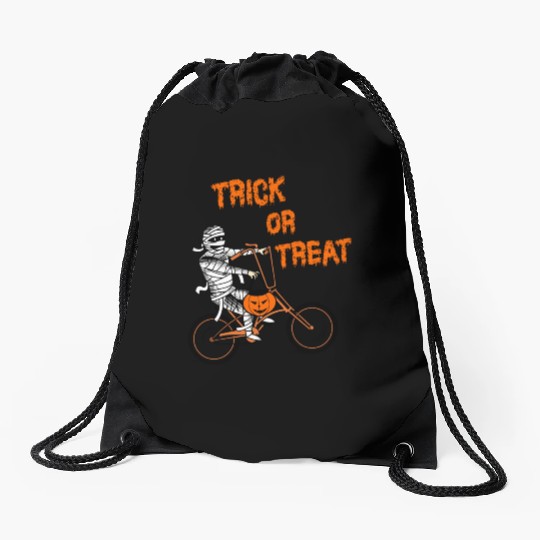 Trick Or Treat Mummy Drawstring Bags