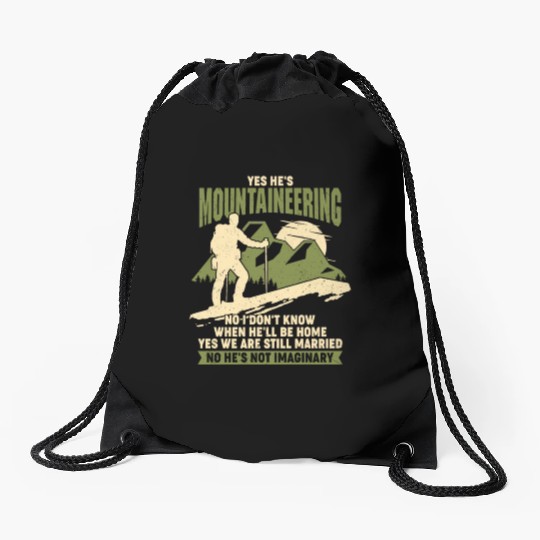 Mountaineering Mountaineer Wife Couple Gift Drawstring Bags