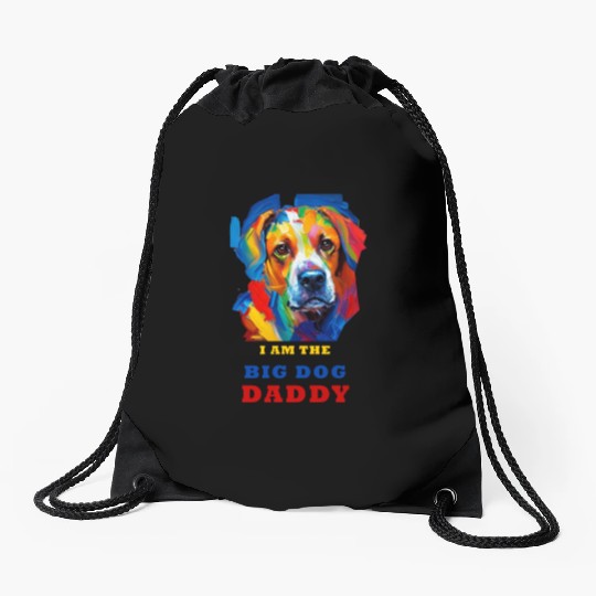Big Dog Daddy Drawstring Bags