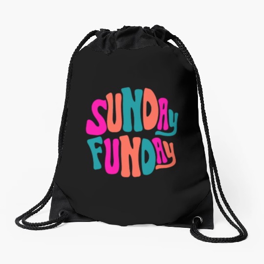 Sunday Funday Drawstring Bags