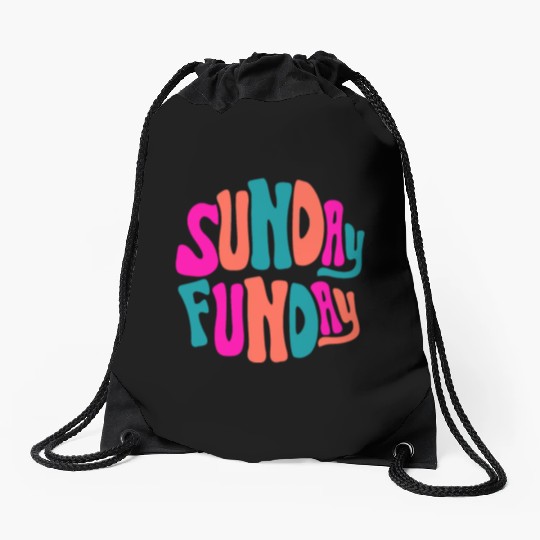 Sunday Funday Drawstring Bags