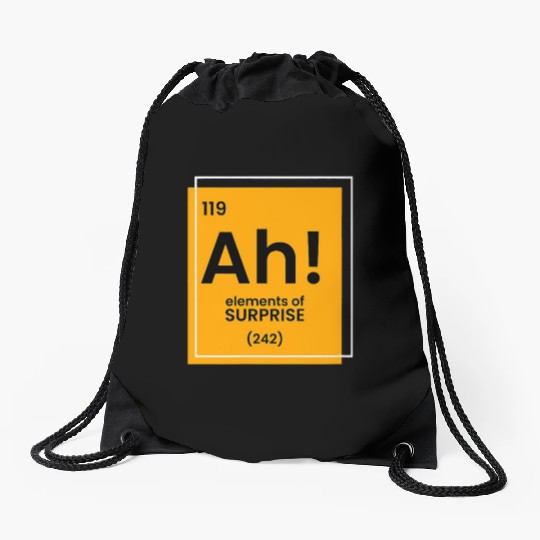 Ah Element of surprise funny Chemist merch funny c Drawstring Bags