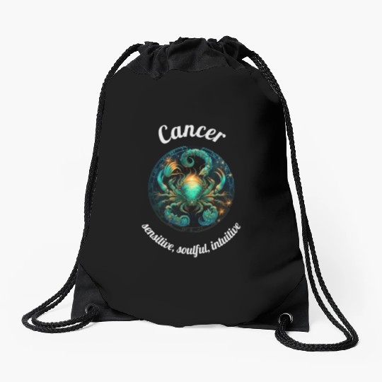 Cancer Zodiac Sign Cancer Astronomy Drawstring Bags