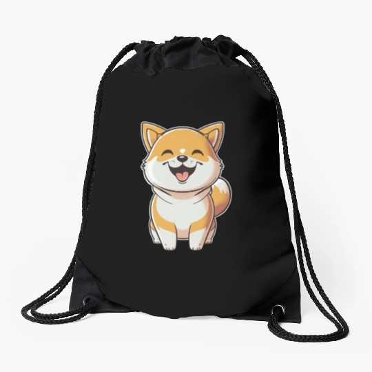Shiba Inu Drawstring Bags