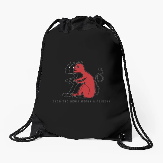 Even The Devil Needs A Friends Drawstring Bags