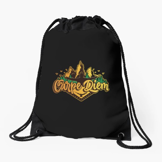 Carpe Diem Drawstring Bags