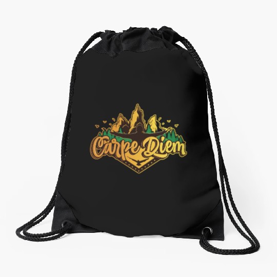 Carpe Diem Drawstring Bags