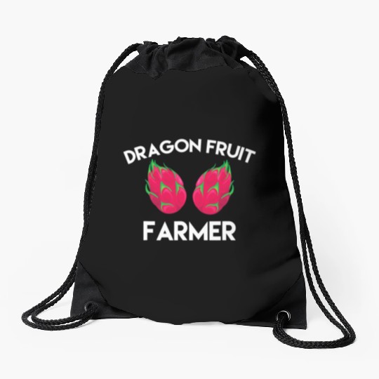 Dragon Fruit Farmer Outfit Love Tropical Food Drawstring Bags