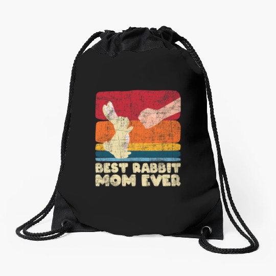Best Rabbit Mom Ever Bunny Farmer Zookeeper Drawstring Bags