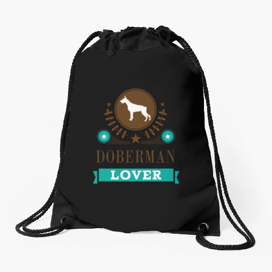 Doberman Lover Drawstring Bags