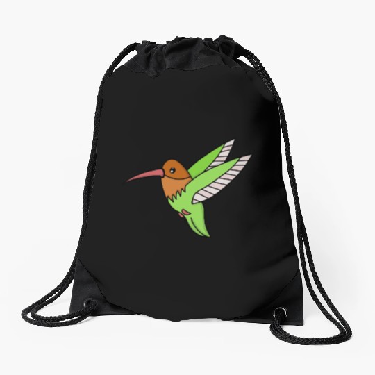 A Sweet Hummingbird Drawstring Bags