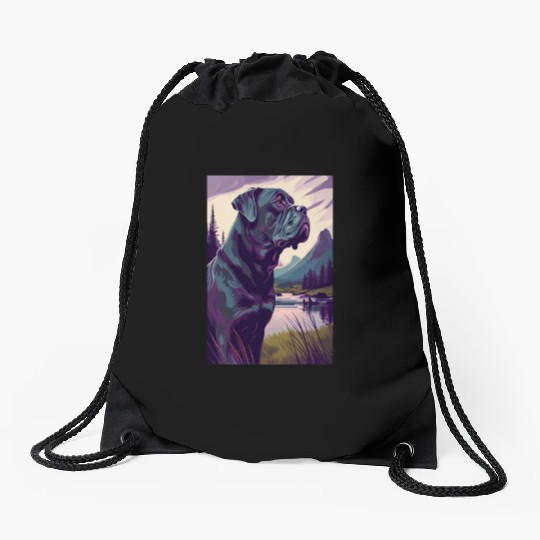 Cane Corso Nature Drawstring Bags