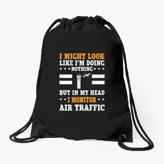 Funny Air Traffic Controller Humor Aviation Safety Drawstring Bags