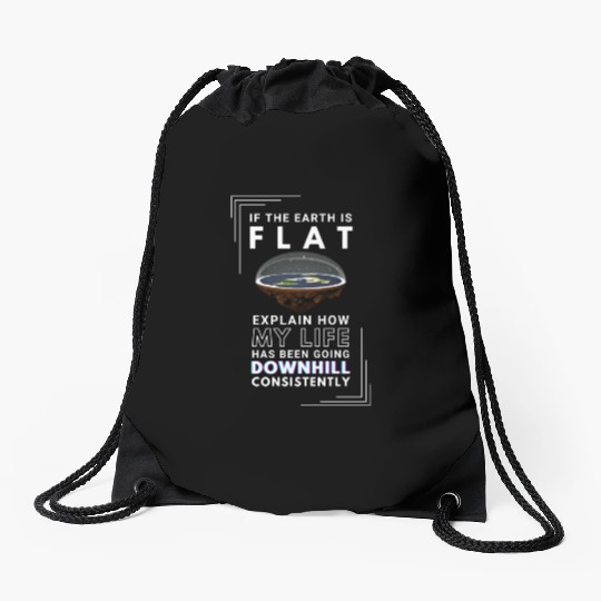 FLAT EARTH Drawstring Bags