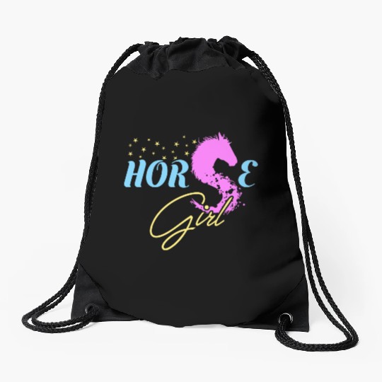Horse Girl Drawstring Bags Horse Lovers Gift Equestrian