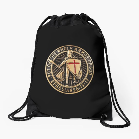Armor Of God Christian Knight Drawstring Bags