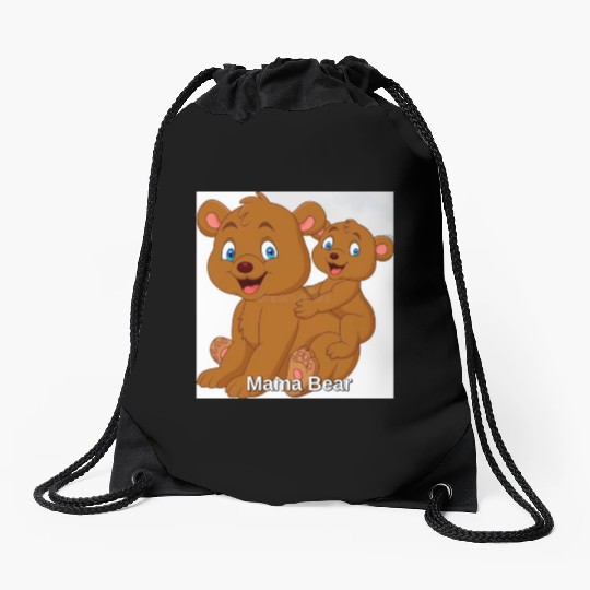 HAPPY Mother's Day Drawstring Bags, Mama Bear
