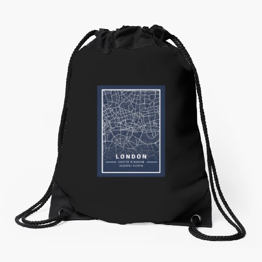 London Light City Map Blueprint design Drawstring Bags