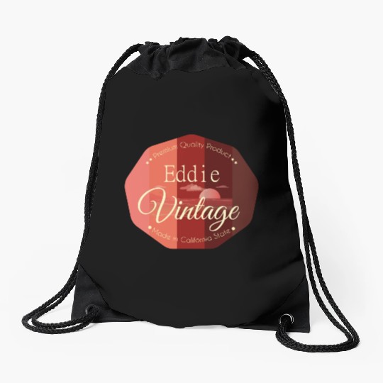 Eddie First Name Vintage Drawstring Bags