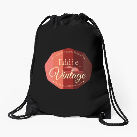 Eddie First Name Vintage Drawstring Bags