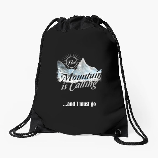 Hiking Mountain is Calling Hike Vintage Drawstring Bags
