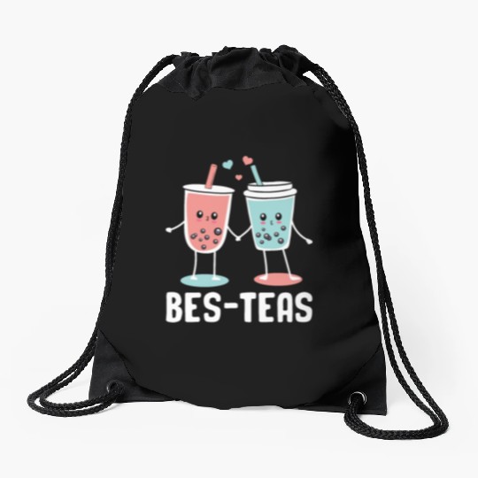 Bes Teas Bubble Tea Lover Boba Tea Drinker Korean Drawstring Bags