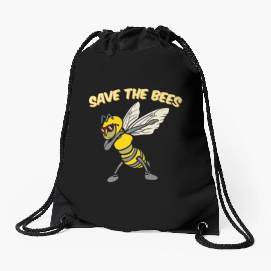 Save The Bees Drawstring Bags Dabbing Bumblebee Bee