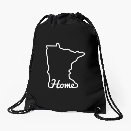Minnesota Home Mn State Map Minnesotan Drawstring Bags