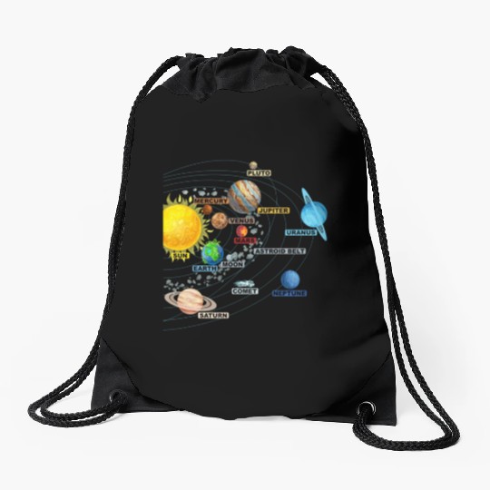 Solar System Planets Astronomy Space Science Girls Drawstring Bags