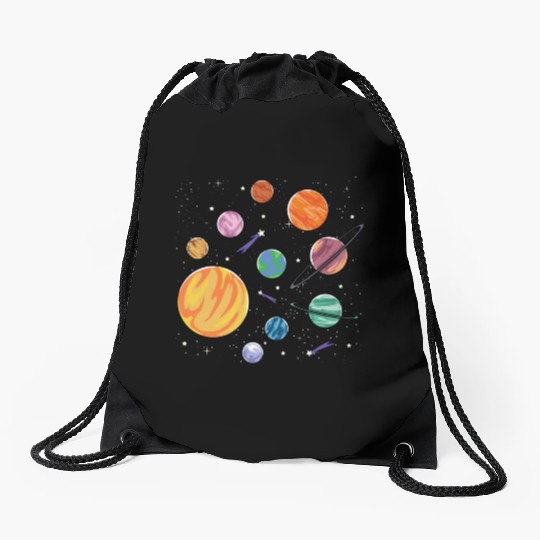 Solar System Planets Science Space Boys Girls Drawstring Bags