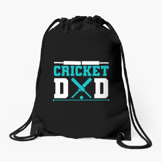 Cool Cricket Dad For Cricket Sports Lover Drawstring Bags