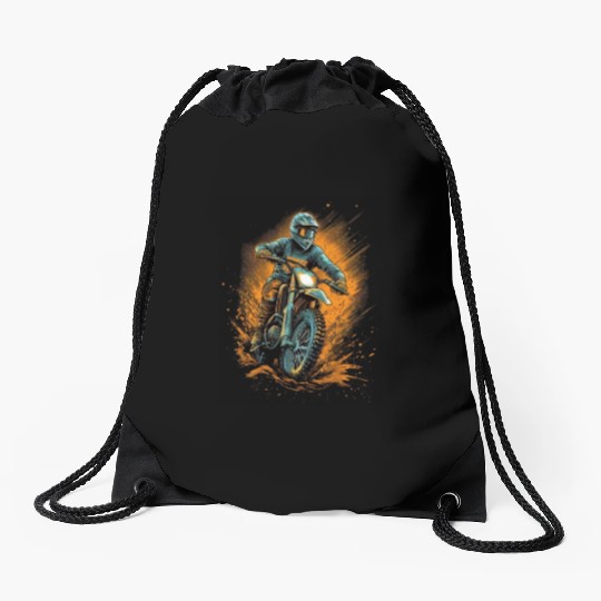 Dirt Bike Offroad Riding Motocross Biker Drawstring Bags