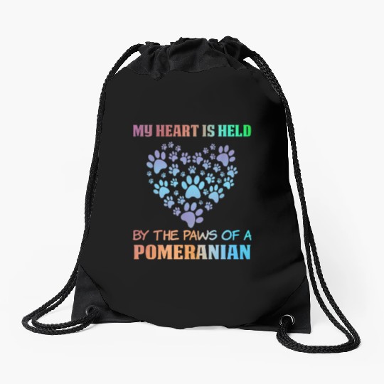 Love Pomeranian Drawstring Bags