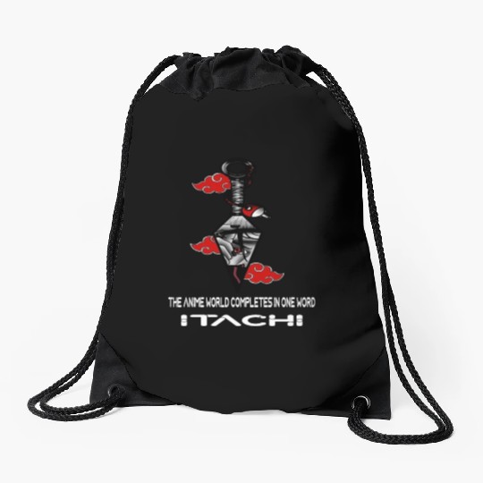 The anime world completes in one word Itachi Drawstring Bags