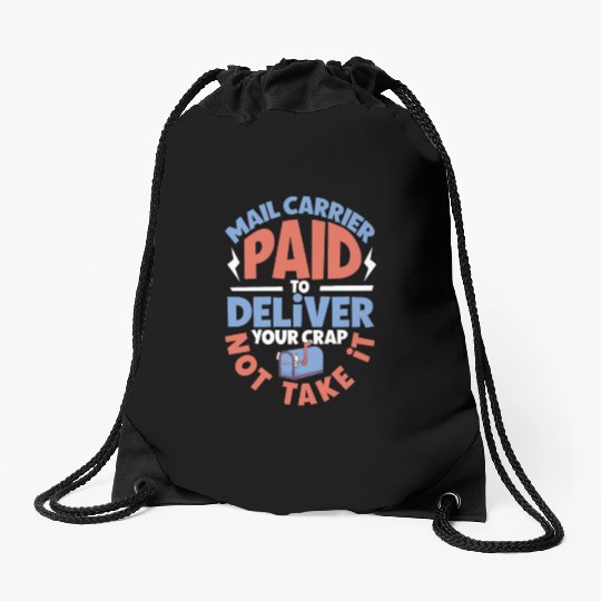 Postal Worker Mail Lady Mail Carrier Postal Drawstring Bags