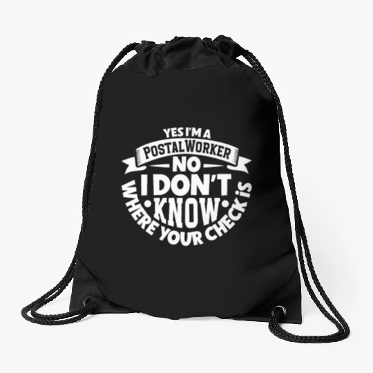 Postal Worker Mail Lady Mail Carrier Postal Drawstring Bags