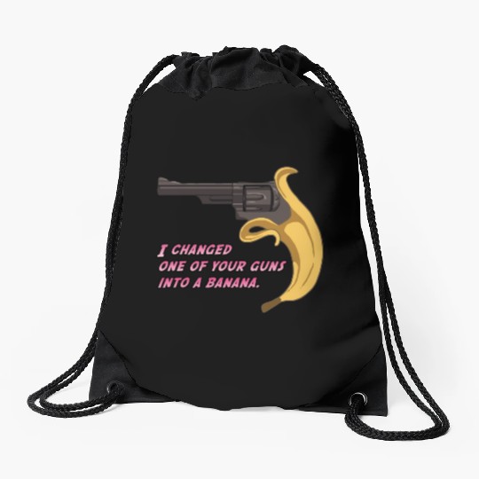 Jojo Banana Gun Drawstring Bags