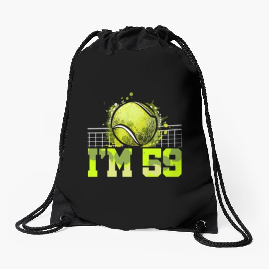 I'm 59 Racket Sports Tennis Player Adult 59th Drawstring Bags