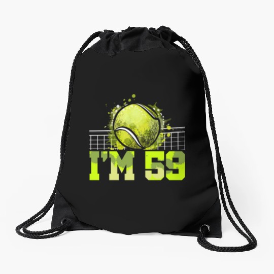 I'm 59 Racket Sports Tennis Player Adult 59th Drawstring Bags
