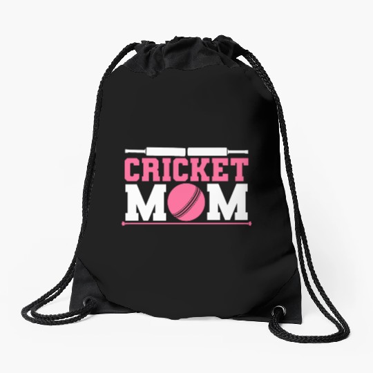 Cool Cricket Mom For Cricket Sports Lover Drawstring Bags