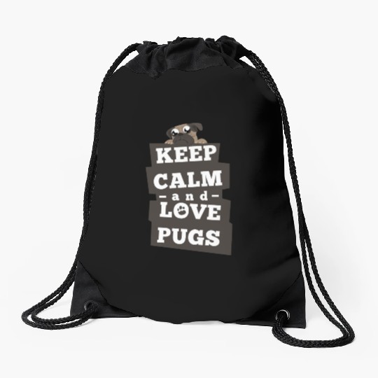 Pug Lover Drawstring Bags