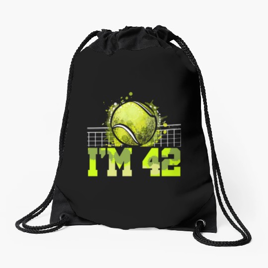 I'm 42 Racket Sports Tennis Player Adult 42nd Drawstring Bags