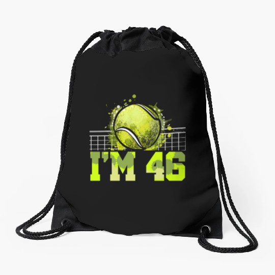 I'm 46 Racket Sports Tennis Player Adult 46th Drawstring Bags