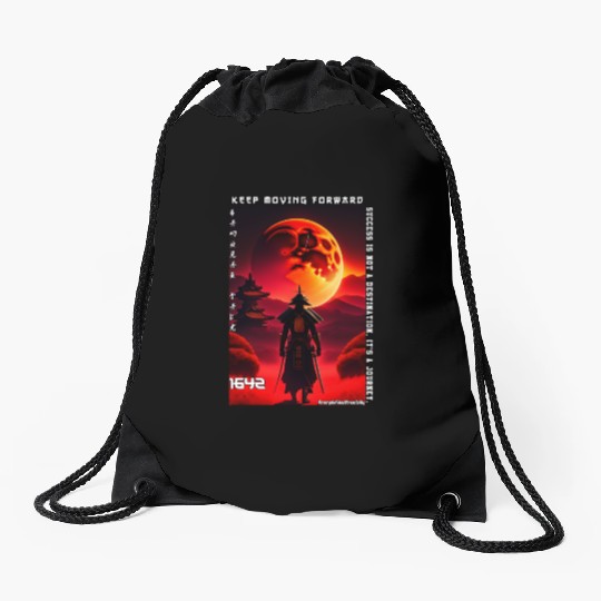 Samurai Warrior Art Drawstring Bags