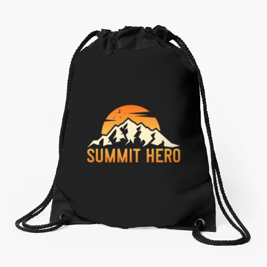 Summit Hero Climbers Mountaineering Mountain Guide Drawstring Bags