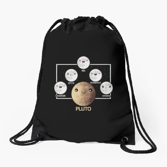 Pluto Moons Planet Space Lover Solar System Drawstring Bags